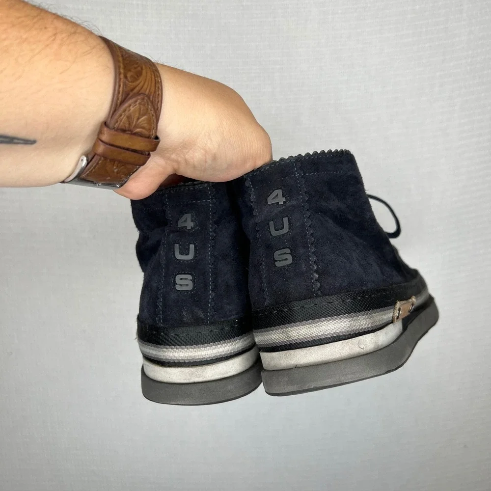 Mens Cesare Paciotti Size 6 - 4US Navy Suede Leather‎ Chukka Desert Ankle Boots